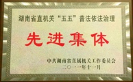 2011湖南调查总队五五普法依法治理先进集体.JPG